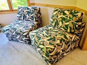 lot 8 image: Pair of Custom Upholstered Chairs