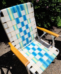 lot 56 image: Pair of Vintage Aluminum Folding Chairs