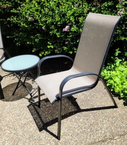lot 57 image: Patio Chairs and Accent Table
