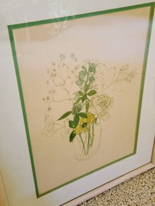 lot 77 image: Pair of Framed Vintage Floral Prints