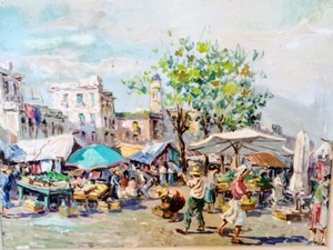 lot 81 image: Amazing Framed Oil Painting