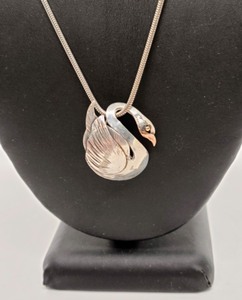 lot 95 image: Sterling Silver Swan Necklace