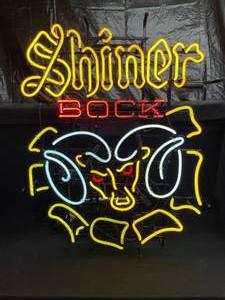lot 6 image: Shiner Bock neon rams head