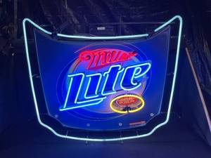 lot 7 image: Miller Lite racing hood with neon