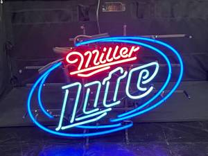 lot 73 image: Miller Lite blue hoops neon