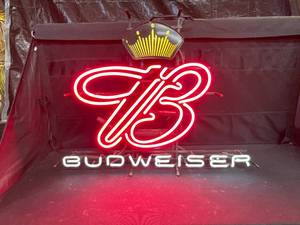 lot 80 image: Small Budweiser King B neon
