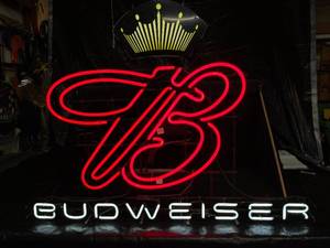 lot 81 image: Large Budweiser King B neon