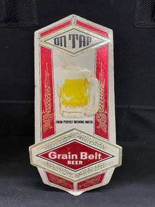 lot 117 image: Grain Belt Beer foil over cardboard sign