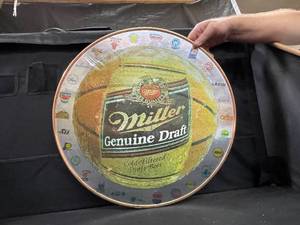 lot 103 image: Miller Genuine Draft sign with NBA theme