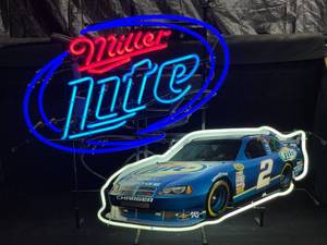 lot 33 image: Miller Lite Dodge Charger, NASCAR neon