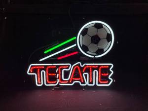 lot 45 image: Tecate neon with spinning soccer ball  Futbol