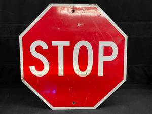 lot 143 image: Stop sign  reflective road sign