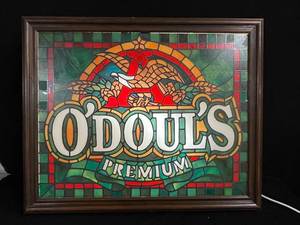 lot 188 image: ODouls back lit faux stained glass