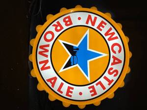 lot 196 image: Newcastle Brown Ale lighted bottle cap