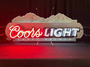lot 204 image: Coors Light mountain neon