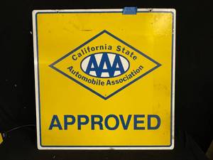 lot 206 image: California AAA double-sided road sign