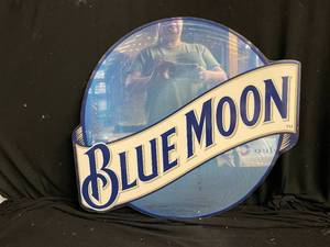 lot 213 image: Blue Moon die cut mirror