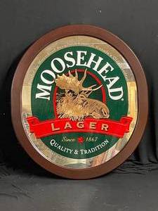 lot 209 image: New, rare size Moosehead Beer mirror