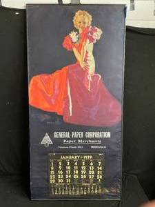 lot 181 image: Large General Paper Corporation 1939 calendar, complete