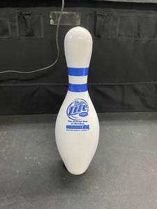 lot 163 image: Miller Lite bowling pin with logo