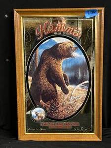 lot 256 image: Hamms Beer Grizzly Bear mirror, artist Terry Doughty