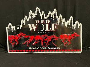 lot 269 image: Red Wolf Lager tin tacker