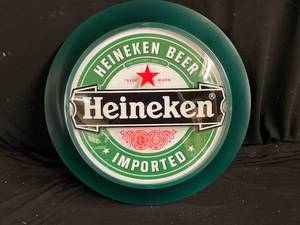 lot 266 image: Heineken Beer plastic dome  circle sign