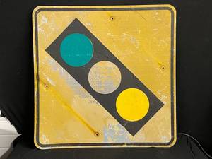 lot 274 image: Stop light ahead road sign