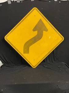 lot 279 image: Reverse Curve reflective road sign