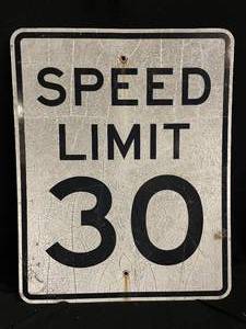 lot 283 image: Speed Limit 30 road sign