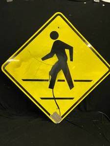 lot 284 image: Crosswalk  Pedestrian Crossing road sign