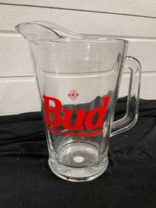 lot 326 image: Budweiser Beer glass pitcher