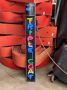lot 232 image: Triple Coat car wash neon