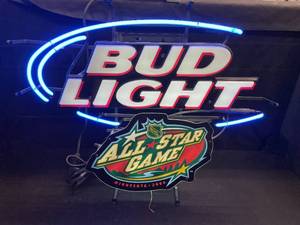 lot 217 image: Bud Light MN Wild NHL All-Star Game neon sign