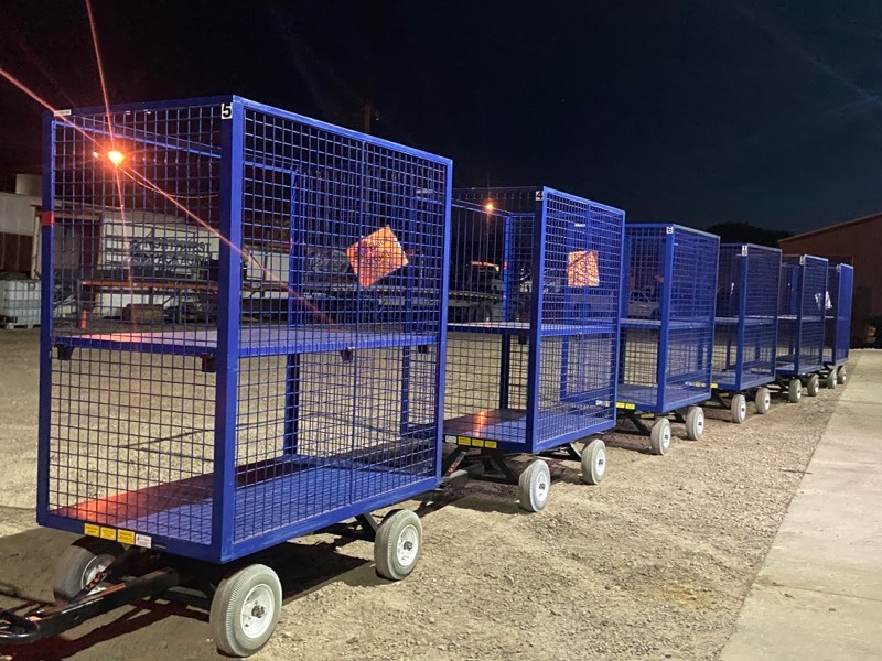 lot 1 image: (1) ValleyCraft Custom Quad-Steer Warehouse  Security Cart