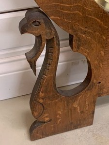 Vintage Mirror w Dragon Figurines