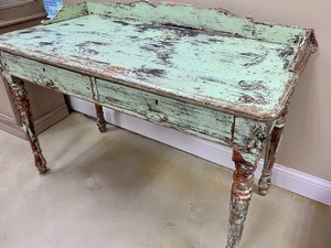 Very Fun Distressed Painted Desk- Awesome Patina Finish