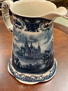 Vintage Covered Dish and Matching Pitcher