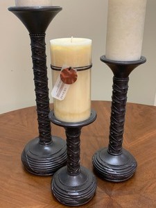 Set of (3) Decorative Candle Holders