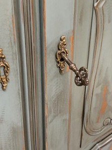 Distressed Painted Cabinet