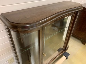 Small Curved Glass Cabinet