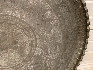 Metal Vintage Large Persian Tray