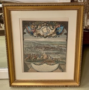 Two Framed Prints w Gold Frames