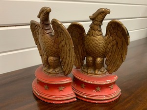 Pair of Vintage Eagle Figurine Bookends by Sexton