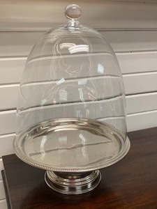 Cloche - Wonderful Domed Dish on Silver Pedestal