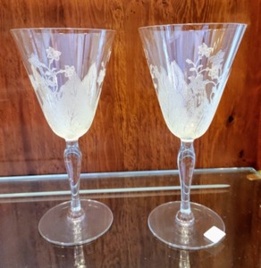 Vintage Etched Glassware