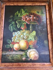Ornate Framed Vintage Painting By Nargas