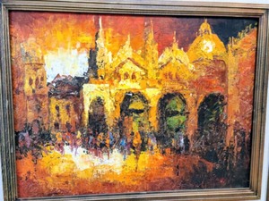 Vibrant Colored Framed Oil On Canvas