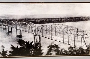 Framed Vintage Bridge Black and White Photograph