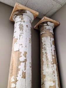 Pair of Vintage Wood PillarsColumns